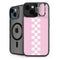 Pink Checkerboard iPhone 14 Plus Kickstand Case