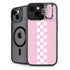 Pink Checkerboard iPhone 14 Plus Kickstand Case