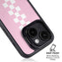 Pink Checkerboard iPhone 14 Plus Kickstand Case