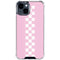 Pink Checkerboard iPhone 15 Clear Case