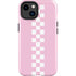 Pink Checkerboard iPhone 15 Impact Case