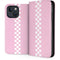 Pink Checkerboard iPhone 15 Plus Folio Case