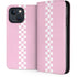 Pink Checkerboard iPhone 15 Plus Folio Case