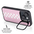 Pink Checkerboard iPhone 15 Plus Kickstand Case
