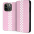 Pink Checkerboard iPhone 15 Pro Folio Case