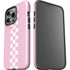 Pink Checkerboard iPhone 15 Pro Impact Case