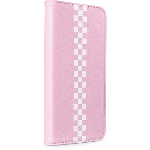 Pink Checkerboard iPhone 15 Pro Max Folio Case