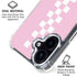 Pink Checkerboard iPhone 16 Clear Case