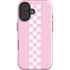 Pink Checkerboard iPhone 16 Impact Case