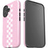 Pink Checkerboard iPhone 16 Impact Case