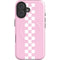 Pink Checkerboard iPhone 16 Magsafe Impact Case