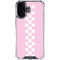 Pink Checkerboard iPhone 16 Plus Clear Case