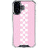 Pink Checkerboard iPhone 16 Plus Clear Case