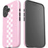 Pink Checkerboard iPhone 16 Plus Impact Case