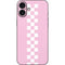 Pink Checkerboard iPhone 16 Plus Skin
