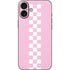 Pink Checkerboard iPhone 16 Plus Skin