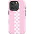 Pink Checkerboard iPhone 16 Pro Max Impact Case