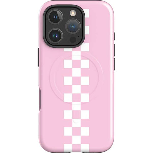 Pink Checkerboard iPhone 16 Pro Max Magsafe Impact Case