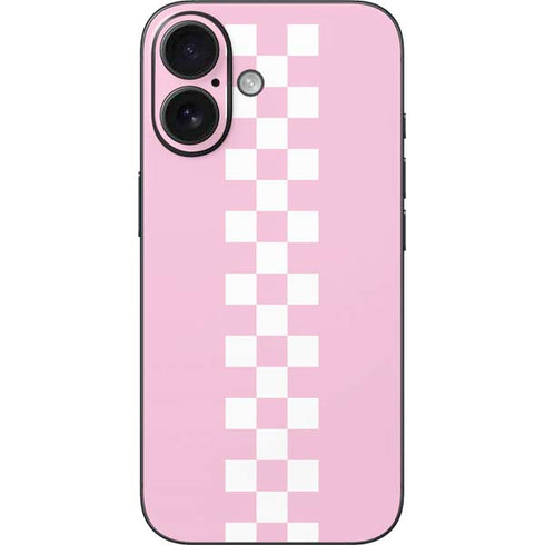 Pink Checkerboard iPhone 16 Skin