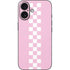 Pink Checkerboard iPhone 16 Skin
