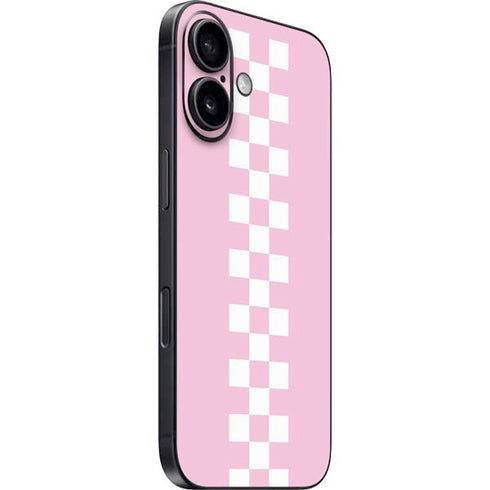 Pink Checkerboard iPhone 16 Skin