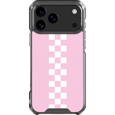 Pink Checkerboard iPhone 18 Pro Max Clear Case