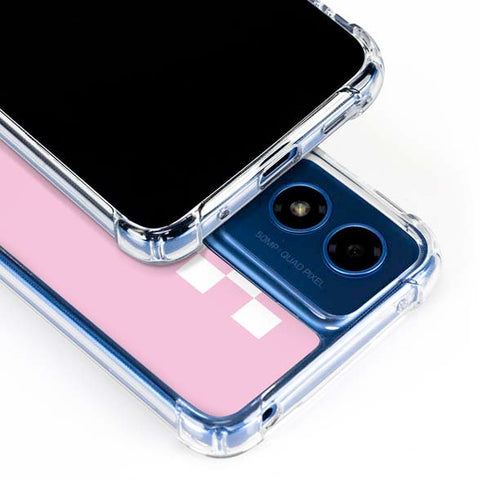 Pink Checkerboard Moto G 5G (2024) Clear Case