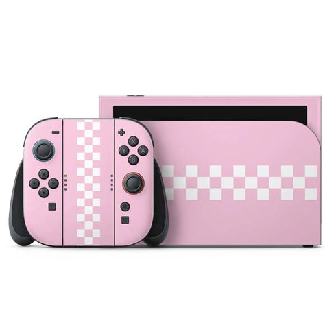 Pink Checkerboard Nintendo Skins