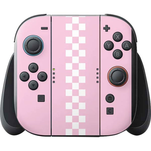 Pink Checkerboard Nintendo Switch 2 (2025) with Joy-Con Skin
