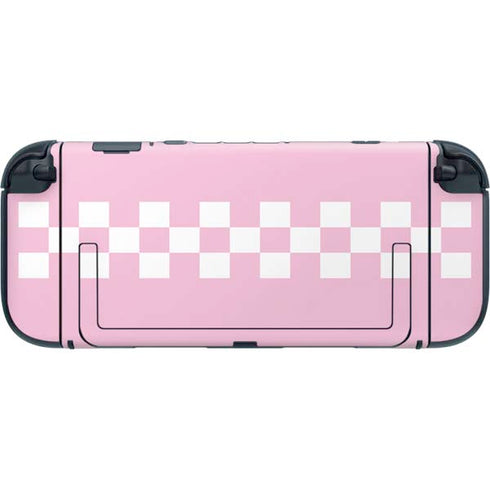 Pink Checkerboard Nintendo Switch 2 (2025) with Joy-Con Skin