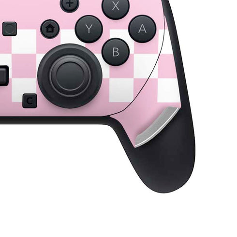 Pink Checkerboard Nintendo Switch 2 (2025) Pro Controller Skin