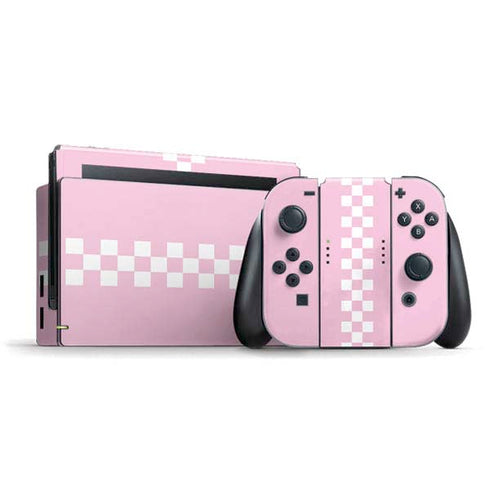 Pink Checkerboard Nintendo Skins