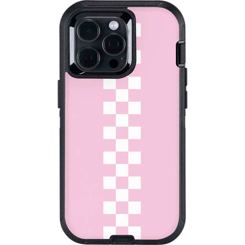 Pink Checkerboard Otterbox Defender iPhone Skin