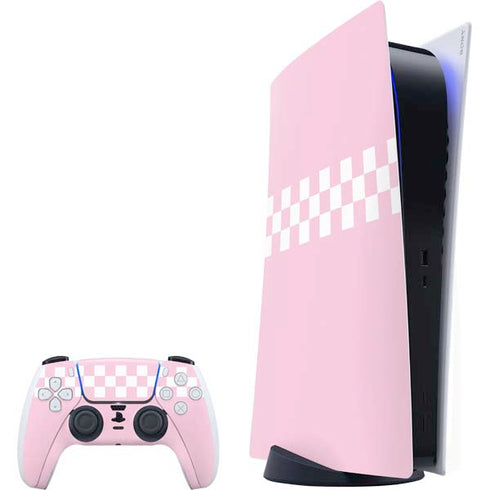 Pink Checkerboard PlayStation PS5 Skins