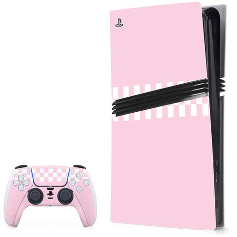 Pink Checkerboard PS5 Pro Bundle Skin