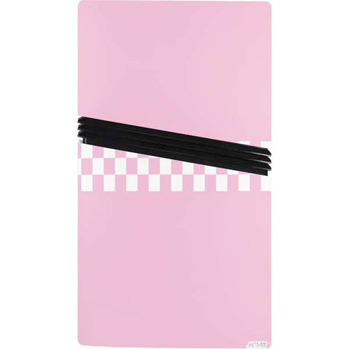 Pink Checkerboard PS5 Pro Console Skin