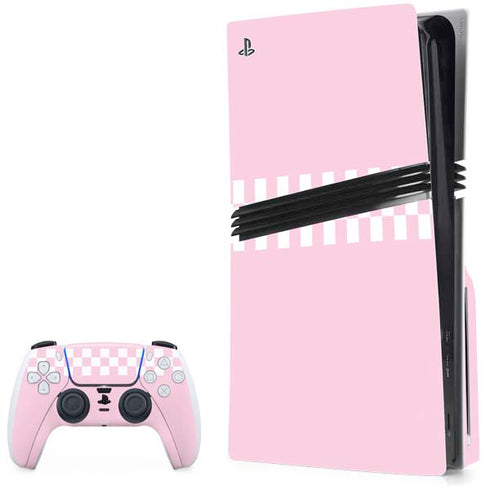 Pink Checkerboard PlayStation PS5 Skins