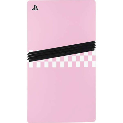 Pink Checkerboard PS5 Pro Disk Bundle Skin
