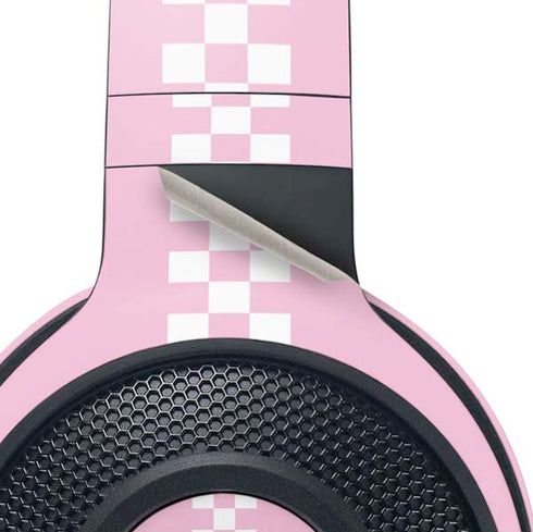 Pink Checkerboard Razer Kraken X Skin