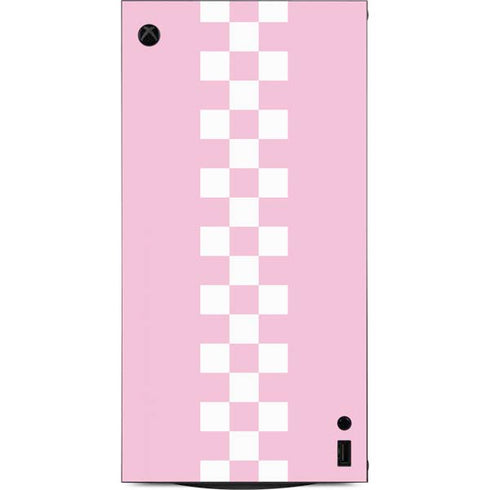 Pink Checkerboard XBox Series X Digital Edition Console Skin