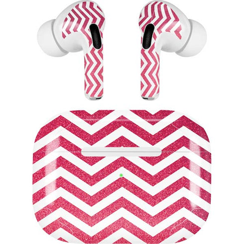 Pink Chevron AirPods Skins
