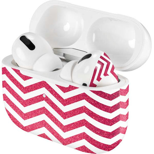 Pink Chevron AirPods Skins