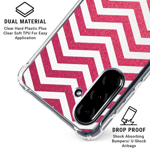 Pink Chevron Galaxy A36 5G Clear Case