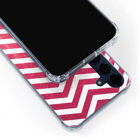 Pink Chevron Galaxy A55 5G Clear Case