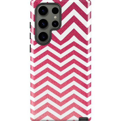 Pink Chevron Galaxy S23 Ultra Pro Case