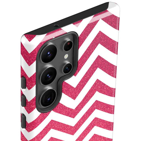 Pink Chevron Galaxy S23 Ultra Pro Case