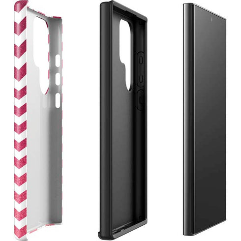 Pink Chevron Galaxy S23 Ultra Pro Case