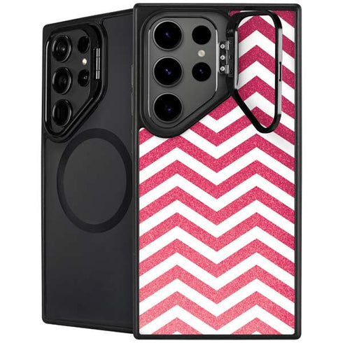 Pink Chevron Galaxy S24 Ultra Kickstand Case