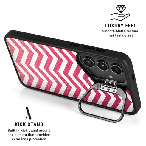 Pink Chevron Galaxy S25 Ultra Kickstand Case