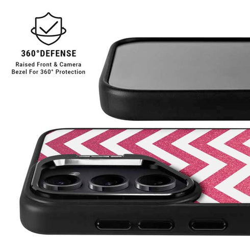 Pink Chevron Galaxy S24 Ultra Kickstand Case